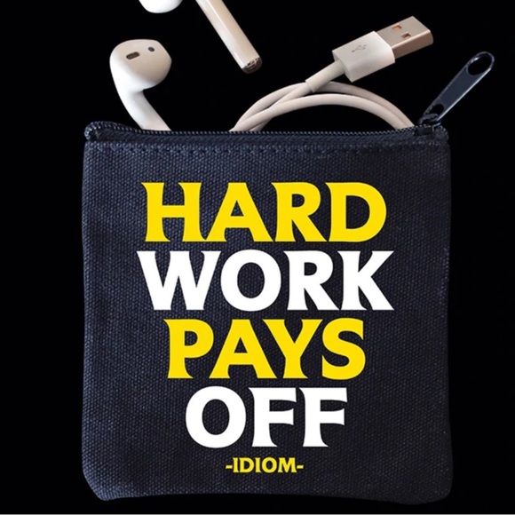 SPECIAL BUNDLE: Set of TWO 4.25” Quotable Positive Message Black Zip Mini Bags - Picture 5 of 10